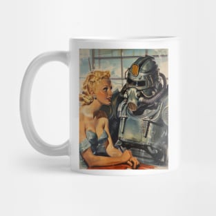 Woman and Power Armor Mug